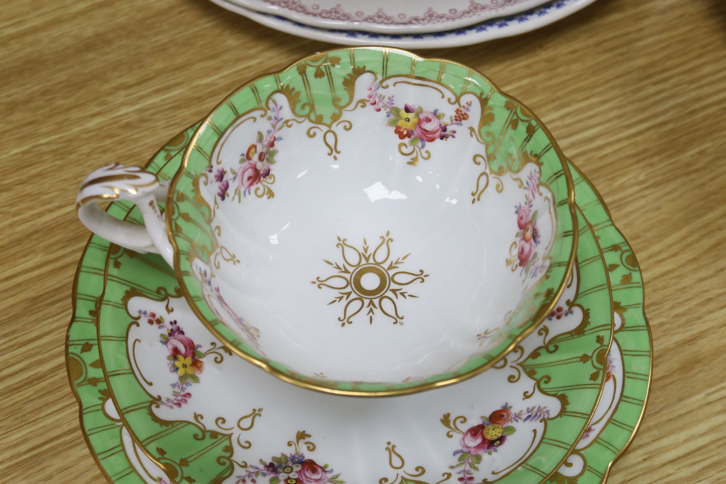 A group of 19th century English porcelain teawares